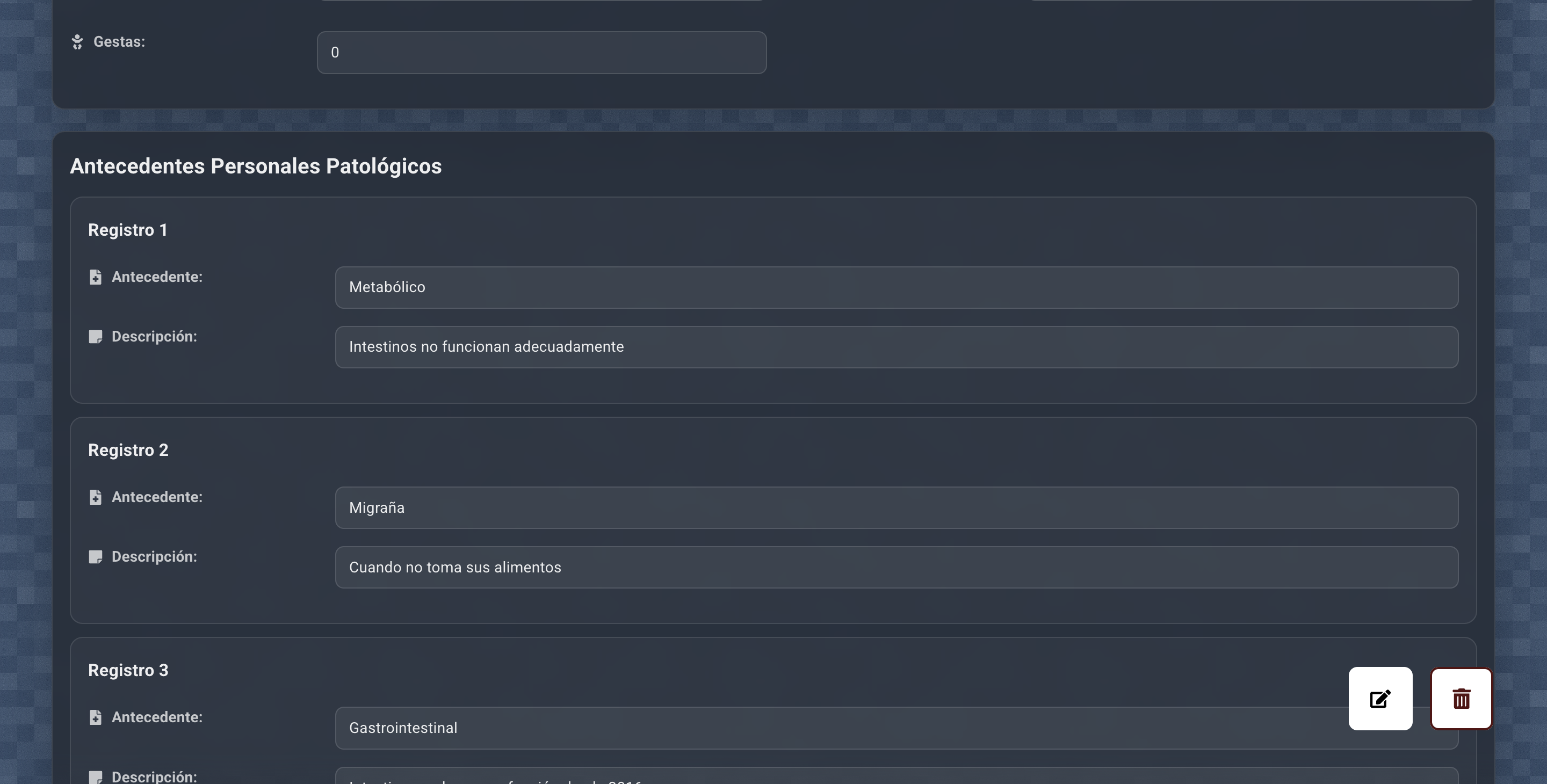 Historial evolutivo unificado